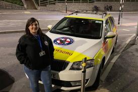Blood car driver for the Devon Freewheelers, Amy Ewens has been volunteering for the charity for almost two years. Photo: Amy and Anthony Ewens.