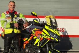 Dave Cook, East Devon area coordinator, a volunteer with the charity for nine years, helped coordinate the group of blood bike riders and car drivers keen to help out.