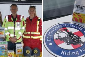Devon Freewheelers volunteers marking International Coffee Day (October 1) have taken a lookback to the recent launch of LIFT OFF coffee, benefitting the Air Ambulance UK charity.