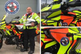 The Devon Freewheelers charity took stock of the Kawasaki Versys 1000 S from Bournemouth Kawasaki, as part of an upgrade of the Blood Bike fleet.