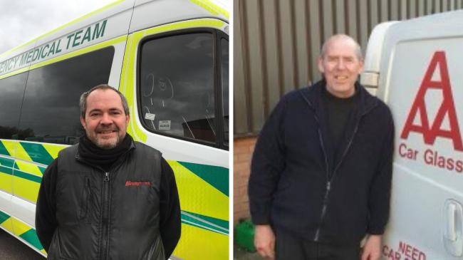 Charity 'diamonds': Paul Richards, left, and Andy Hutchings